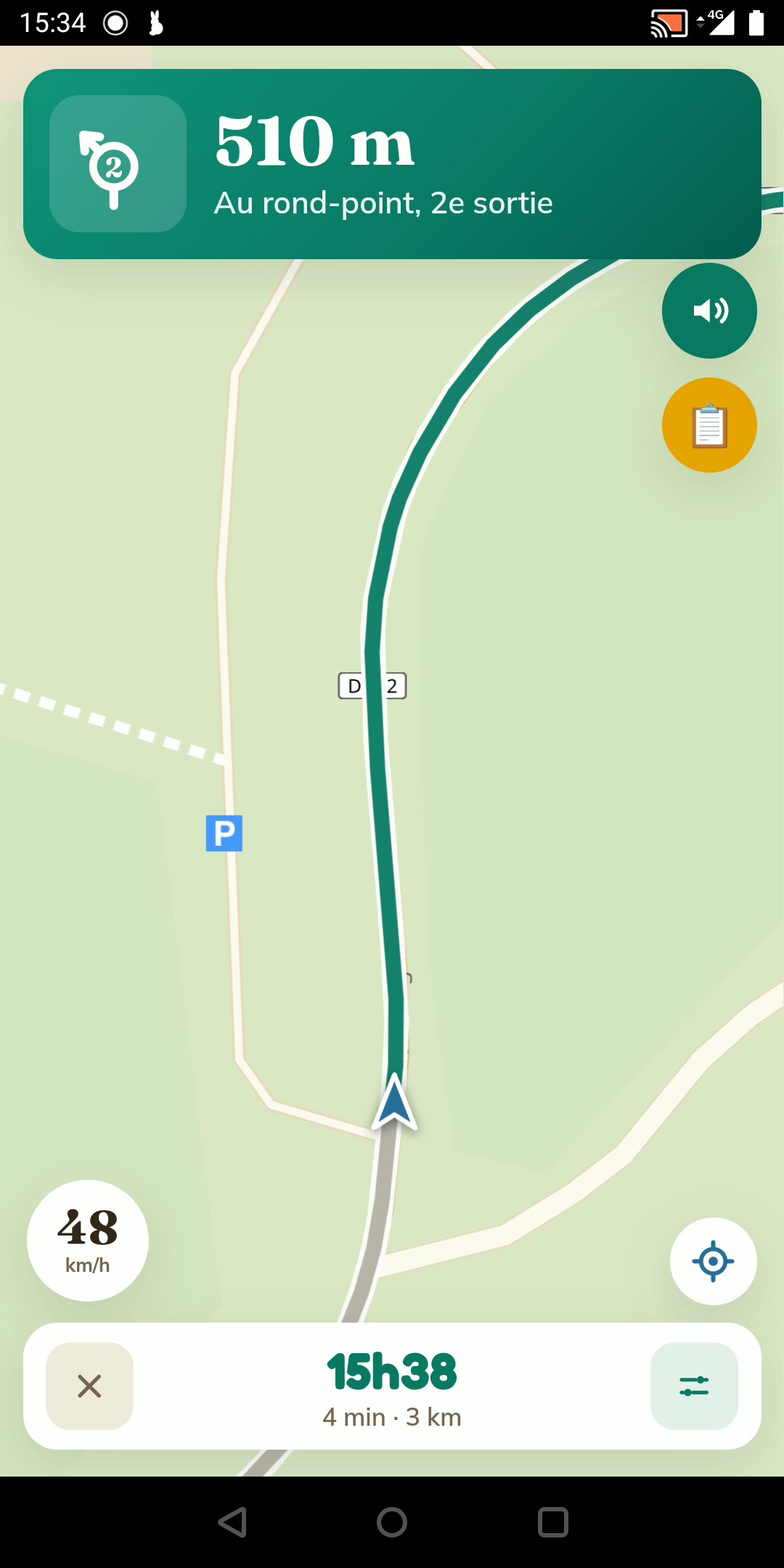 Capture de l'application : une carte téléchargée, consultable même sans réseau